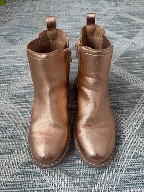 Dolce Vita Kids Metallic Rose Gold Ankle Boots